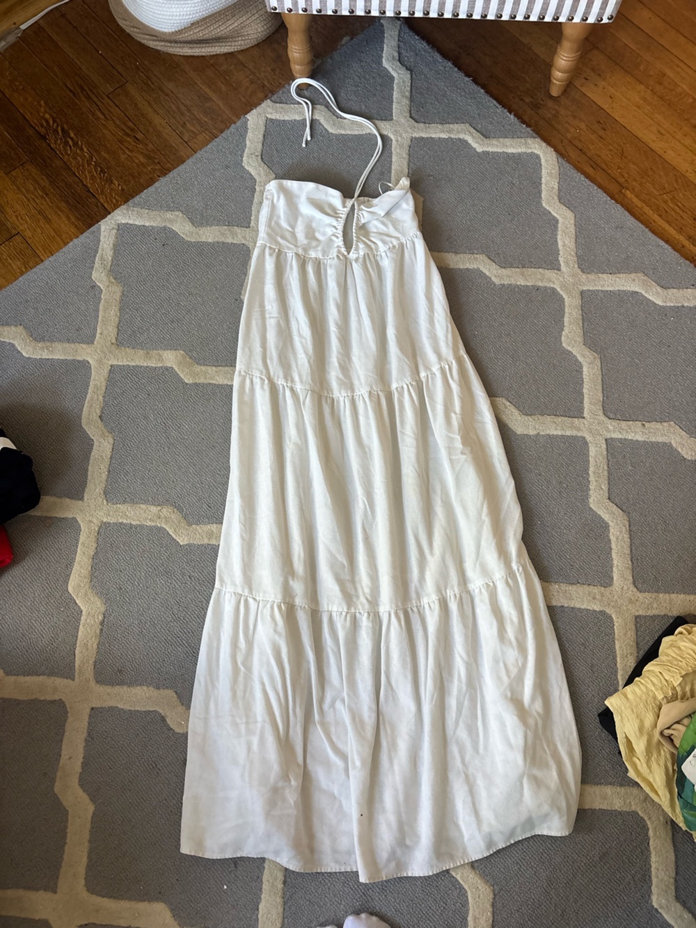 Princess Polly White Strapless Tiered Maxi Sundress